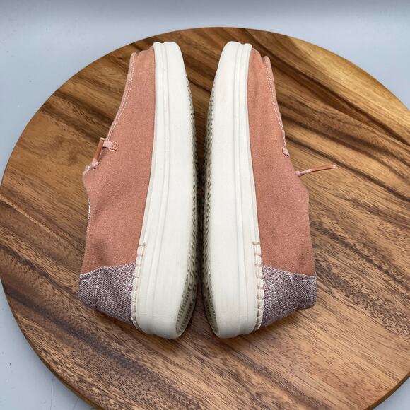 Hey Dude Wendy Rise Shoes Womens Size 7 Plaid Pink Casual Comfort Loafer Walking - Picture 6 of 8